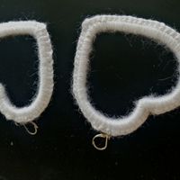 Crochet Heart Earrings